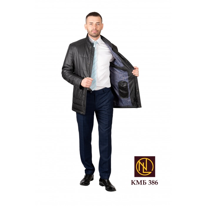 Куртка мужская весна осень КМБ 386 оптом от производителя 2022-2023 из водоотталкивающей ткани