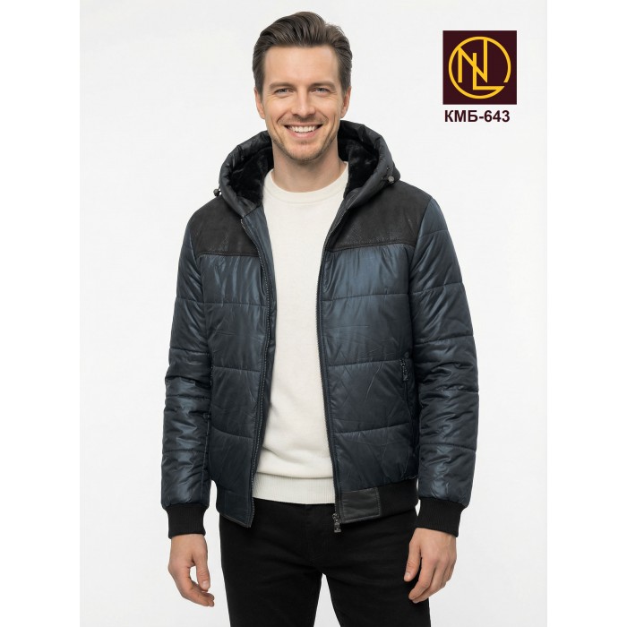 Куртка мужская бомбер с капюшоном ОСЕНЬ-ЗИМА 2026 арт. КМБ 643