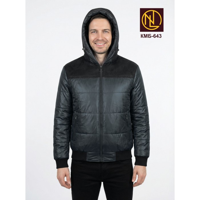 Куртка мужская бомбер с капюшоном ОСЕНЬ-ЗИМА 2026 арт. КМБ 643