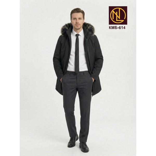 Куртка мужская с мехом енот ЗИМА 2026 арт. КМБ 614