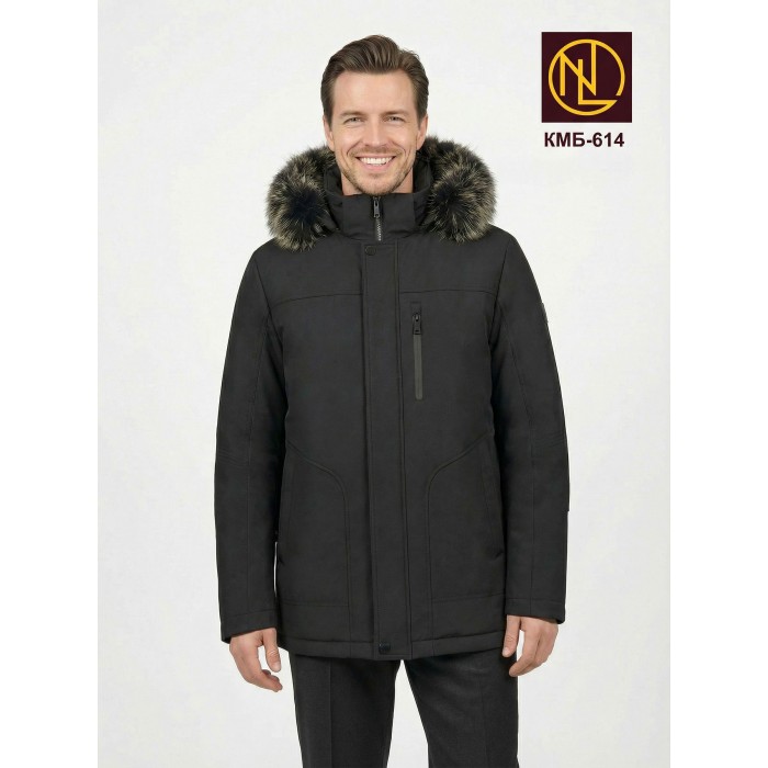 Куртка мужская с мехом енот ЗИМА 2026 арт. КМБ 614