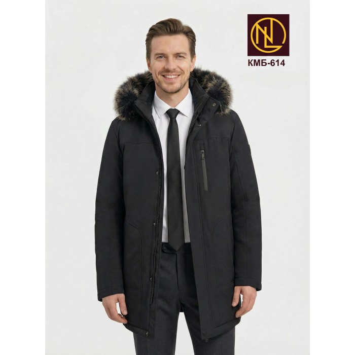 Куртка мужская с мехом енот ЗИМА 2026 арт. КМБ 614