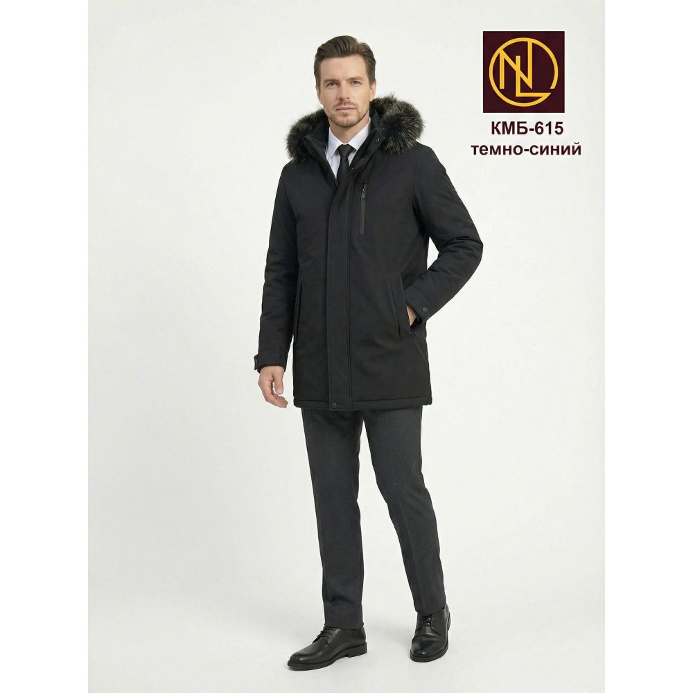 Куртка мужская с воротником енот ЗИМА 2026 арт. КМБ 615