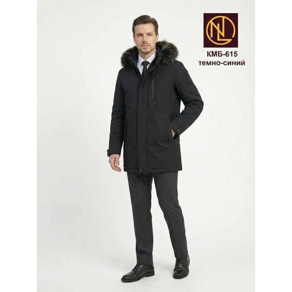 Куртка мужская с воротником енот ЗИМА 2026 арт. КМБ 615