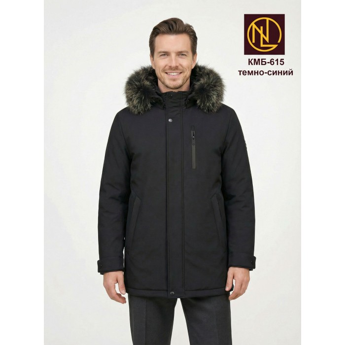 Куртка мужская с воротником енот ЗИМА 2026 арт. КМБ 615