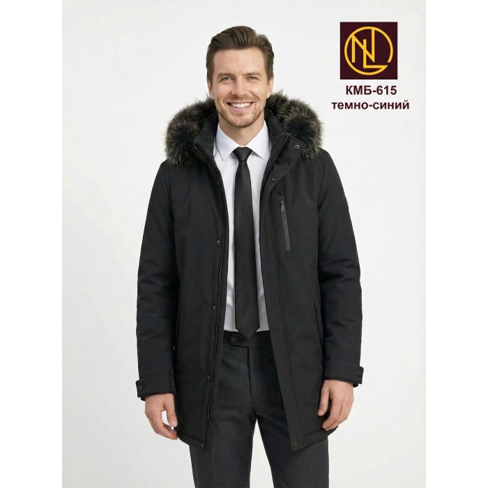 Куртка мужская с воротником енот ЗИМА 2026 арт. КМБ 615