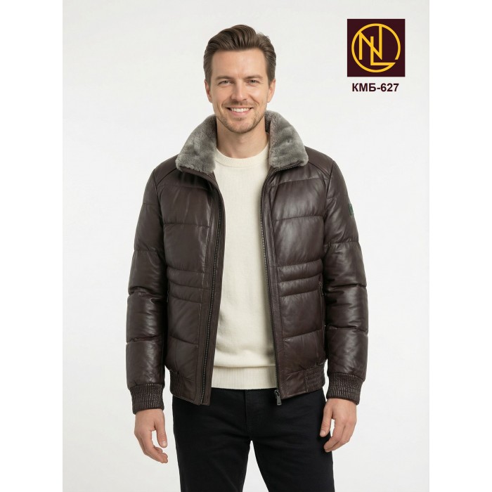 Куртка мужская бомбер с мехом мутон ЗИМА 2026 арт. КМБ 627
